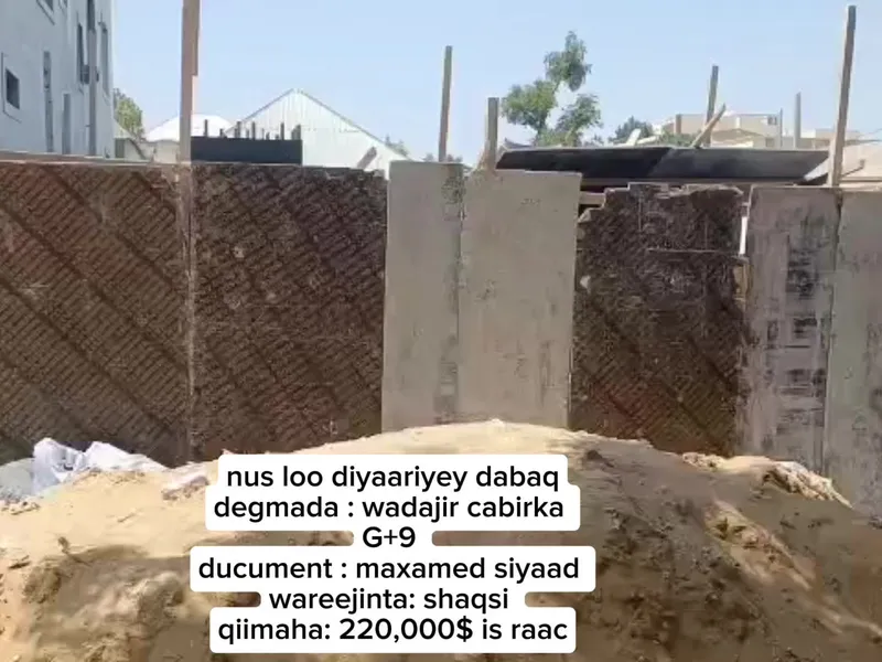 Land in Ceel Qalow, Mogadishu — $220,000