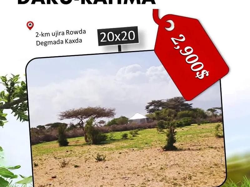 Land in Rowda, Mogadishu — $2,900