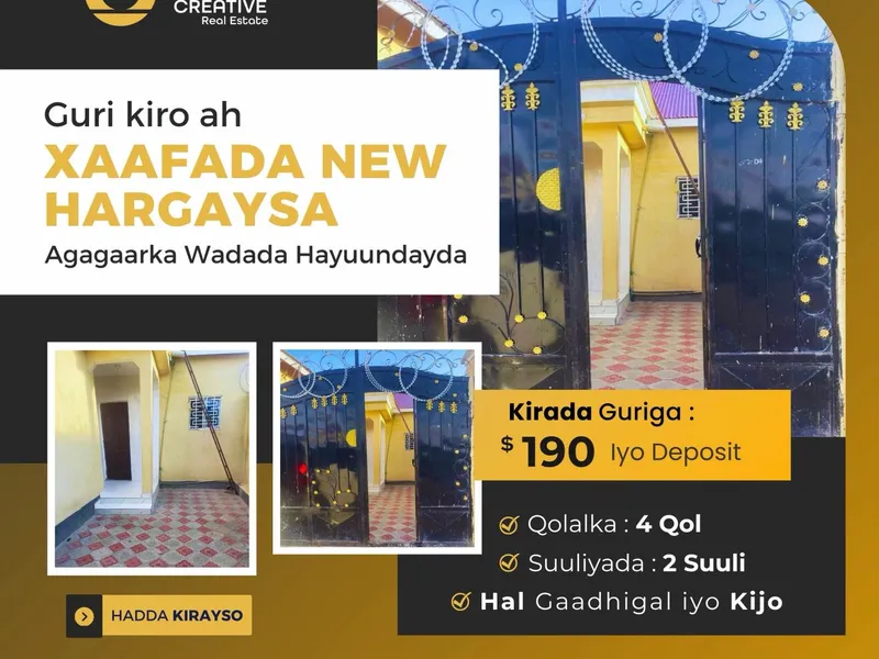 4 Bedroom Villa in New Hargeysa, Hargeisa — $190/mo