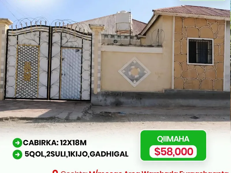 5 Bedroom Villa in Mohamed Mooge, Hargeisa — $58,000