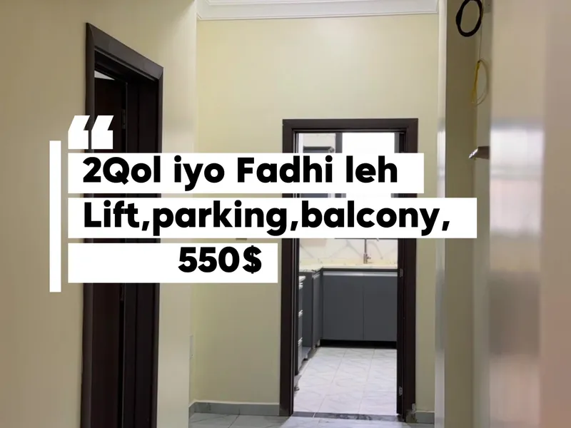 ✔ 2 Qol iyo Fadhi ✔ Wiish leh ✔ Parking Leh ✔ Goob Ammaan ah