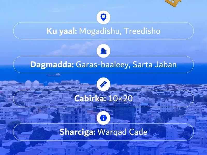 Land in Garasbaaley, Mogadishu — $8,000