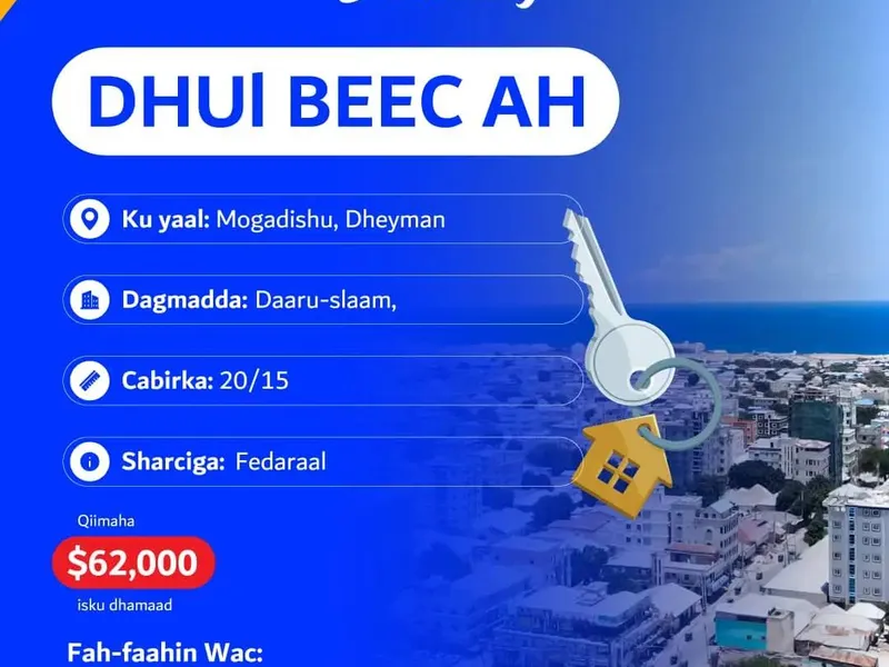 3 Bedroom Villa in Daaru Salaam, Mogadishu — $62,000