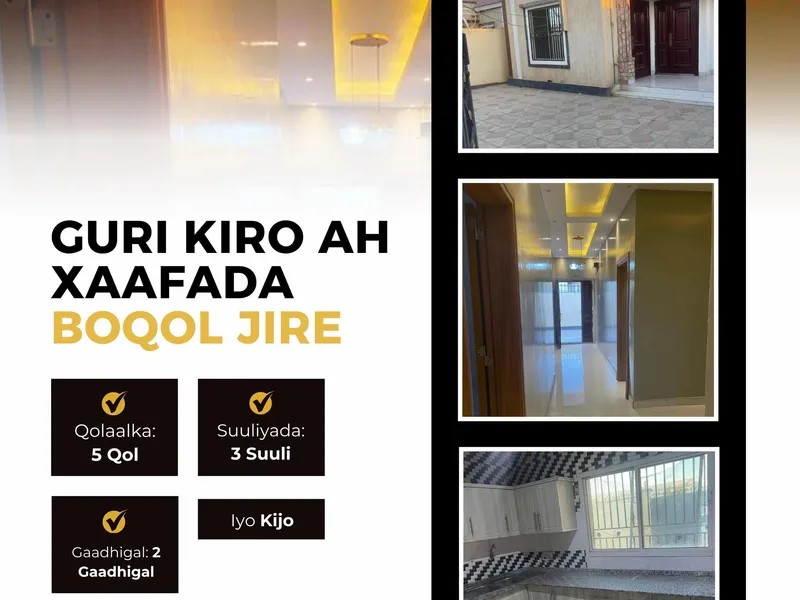 5 Bedroom Villa in Boqol Jire, Hargeisa — $250/mo