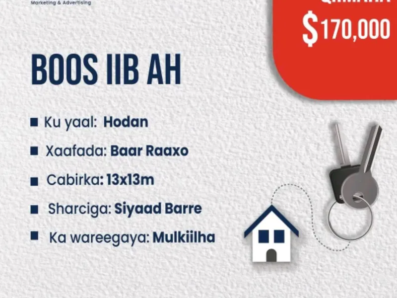 Land in Baar Ubax, Mogadishu — $170,000