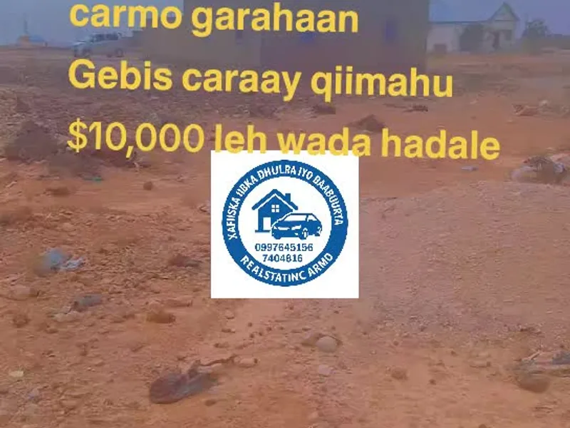 Land in Gebis caraay, Bosaso — $10,000