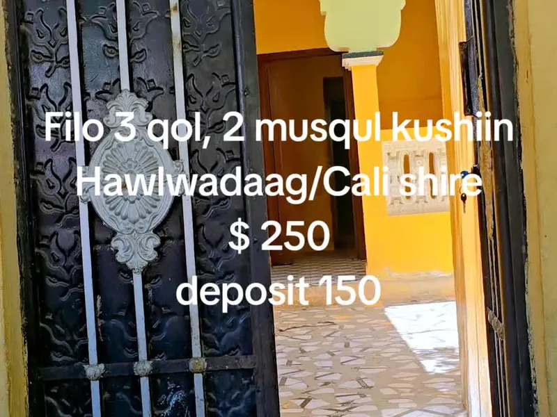 3 Bedroom Villa in Cali Shire, Mogadishu — $250/mo